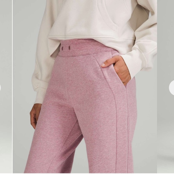 Lululemon Scuba High-Rise Jogger 7/8 Length Heathered Pink Taupe size 6 - Picture 3 of 9